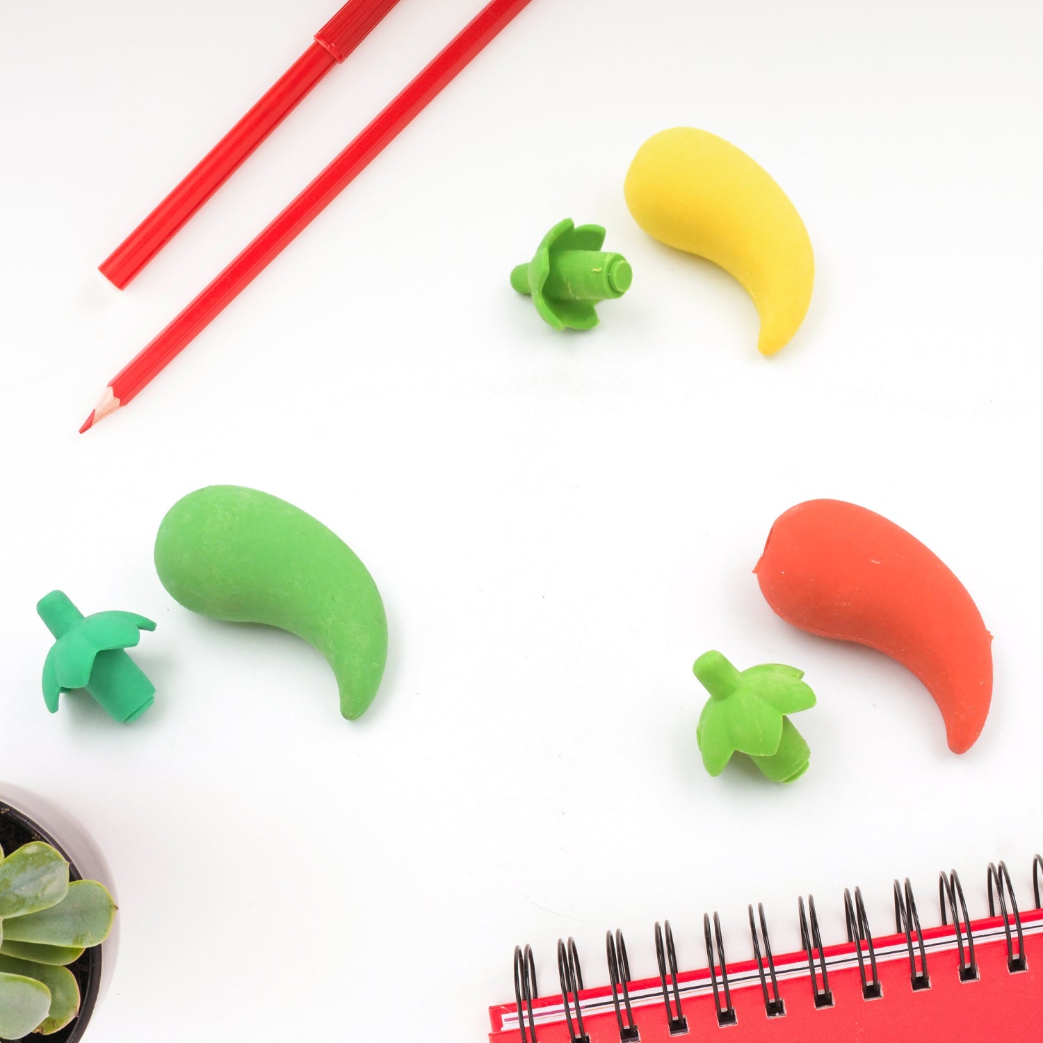4626 3D Fancy & Stylish Colorful Chili Shape Erasers, Mini Eraser Creative Cute Novelty Eraser for Children Eraser Set for Return Gift, Birthday Party, School Prize, (3 pc Set) 4626 3D Fancy & Stylish Colorful Chili Shape Erasers, Mini Eraser Creative Cute Novelty Eraser for Children Eraser Set for Return Gift, Birthday Party, School Prize, (3 pc Set)